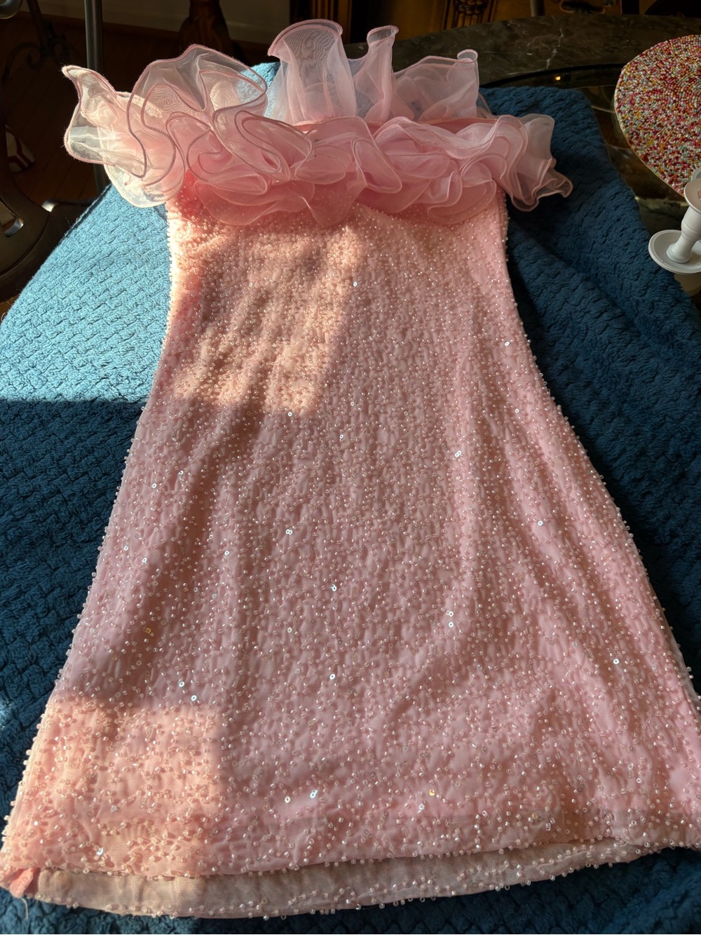 Windsor Pink Ruffle Strapless Mini Dress - Picture 6 of 6